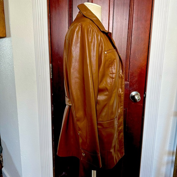 Chicos, vintage 70s inspired FAUX leather coat Love love love! - Picture 5 of 7